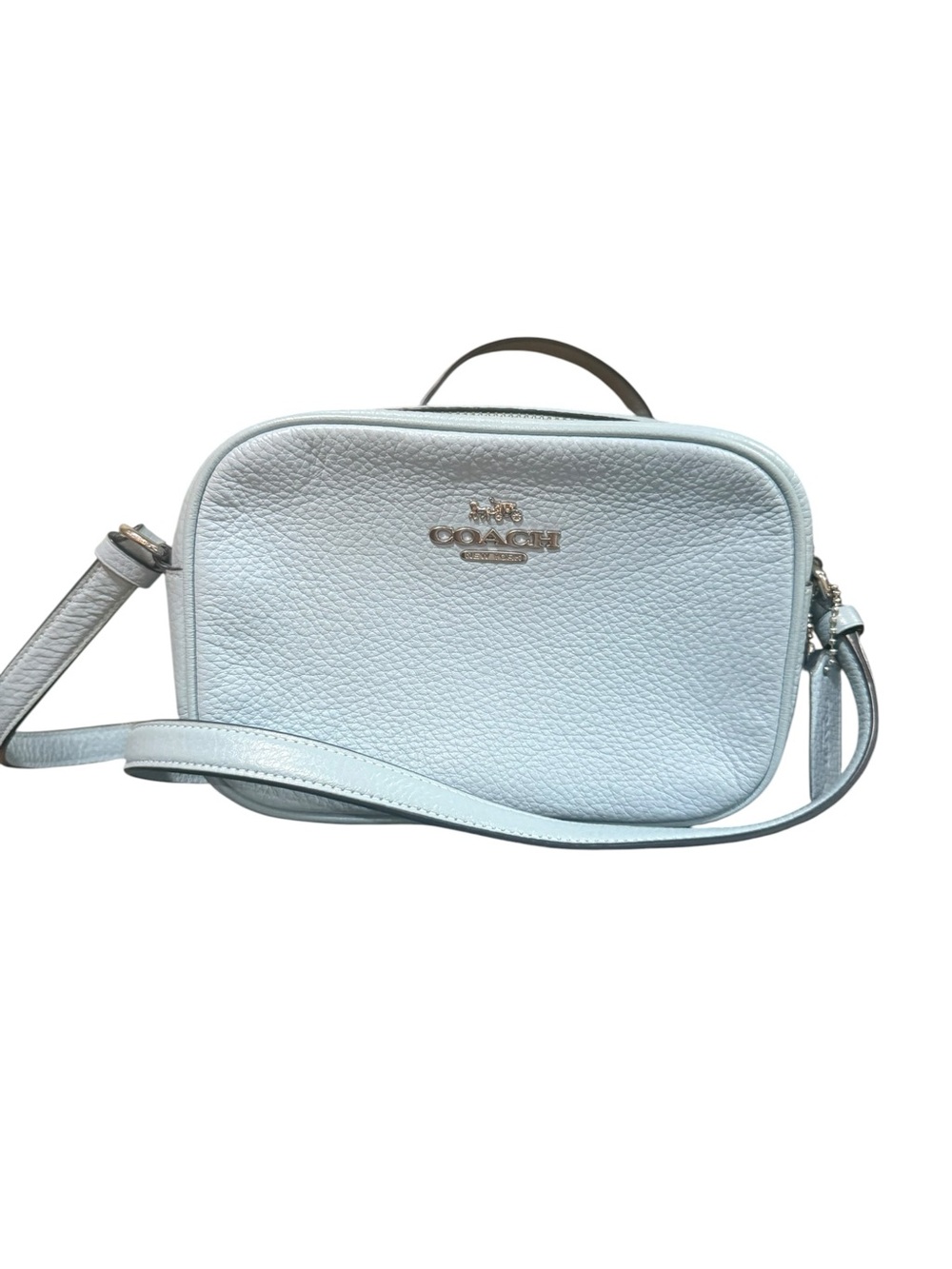 Coach Mini Jamie Camera Bag CA069 Light Blue Pebble Leather Crossbody - Picture 7 of 10